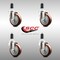 Service Caster 4 Inch 316SS Maroon Polyurethane Swivel 1-3/8 Inch Expanding Stem Caster Set SCC SCC-SS316EX20S414-PPUB-MRN-138-4 - alternate 4
